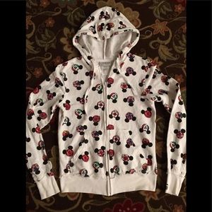 Disney Epcot Mickey Flags Hoodie Sweater Small